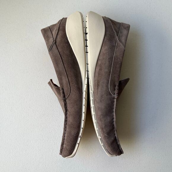 Olukai Ka\'a Suede Loafers Men\'s 13 Gray Drop-In Heel Minimalist Old Money NEW main image 4
